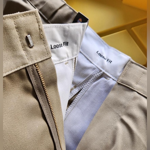 👖Dickies Men's Loose Fit Double Knee Twill Work Pants - Khaki - Size 38x32 - Picture 4 of 11